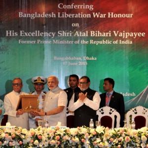 Bangladesh confers Award of Liberation War Honour on Vajpayee