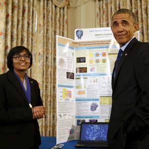 Indian American teen scientists impress Obama