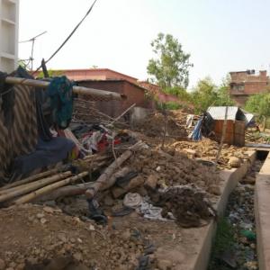 Was this slum razed because of Akhilesh Yadav?