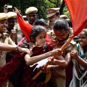 Protesters detained as they clash with police at IIT-Madras