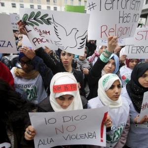 'Not in my name': Muslims hold peace rallies in Italy