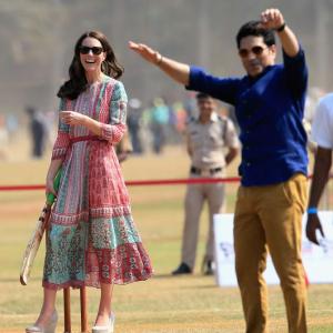 PHOTOS: When Kate 'bowled' Sachin with her batting skills
