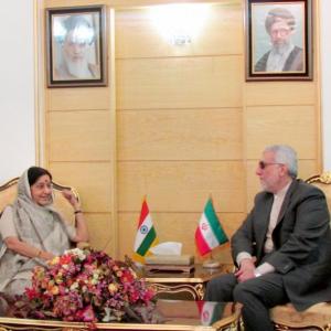 Sushma Swaraj in Iran with an aim to boost ties