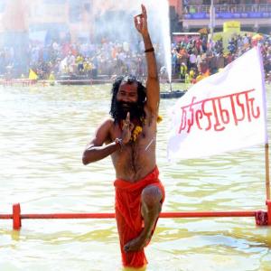 Sadhus and seers take holy dip during Ujjain Kumbh Mela