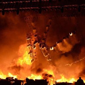 Massive fire breaks out on stage at 'Make in India' week event in Mumbai