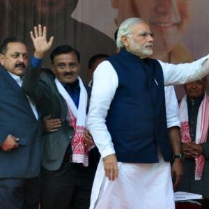 In poll-bound Assam, Modi attacks Congress over lack of development
