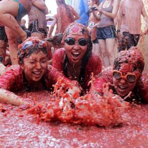 Food fight! World's biggest tomato festival is here...