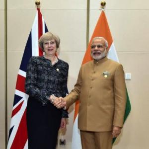 Modi meets new UK PM Theresa May