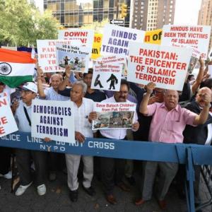 'Down Down Pakistan', 'Free Balochistan' chants for Sharif outside UNGA