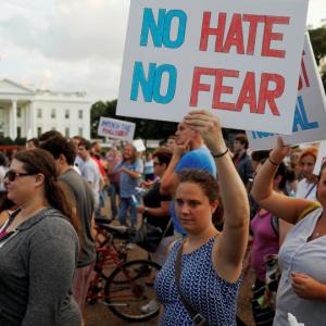 Trump calls racism 'evil'; slams white supremacists, neo-Nazis