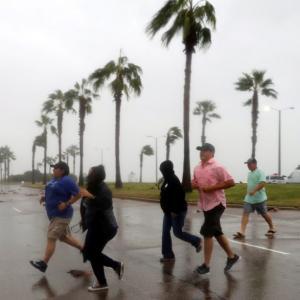 PHOTOS: Hurricane Harvey hits Texas, bringing high winds, storm surge