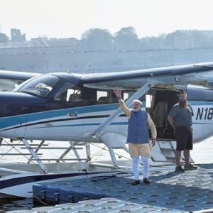 WATCH: Modi's seaplane ride on Sabarmati river