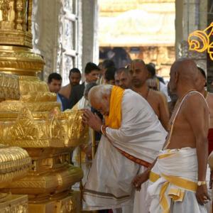 PHOTOS: PM offers prayers at Tirupati temple