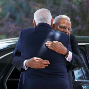 PHOTOS: On Day 2 of Modi's Israel visit it was all about the hugs!