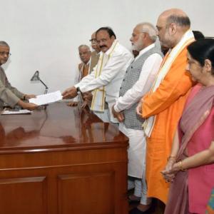 'Hope I'll be able to do justice': Naidu files nomination for vice president
