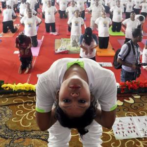 From mountains to seas, India celebrates Yoga Day