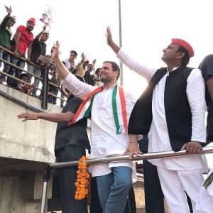 Roadshow politics: Akhilesh-Rahul show of strength in Varanasi