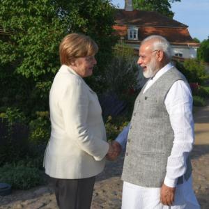 'Good interaction': PM Modi after meeting with Germany's Merkel