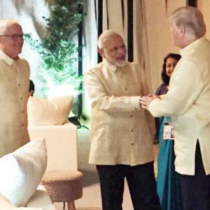 Modi briefly meets Trump, world leaders at ASEAN gala dinner