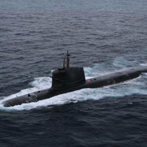 First Scorpene submarine Kalvari handed over to Indian Navy