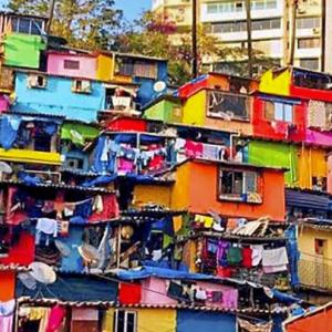 Painting Mumbai red, blue, yellow... Slums get a colourful face-lift