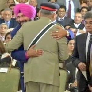 'Hugging the Pakistani army chief is anti-national'