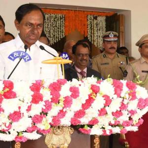 KCR sworn-in, returns as Telangana CM for second straight term