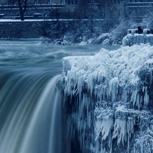 It's so cold in America, Niagara Falls has frozen over!