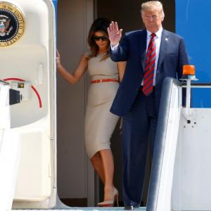 The Donald is here! Trump arrives in London on maiden visit to UK