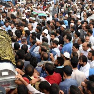 Thousands pay homage as Shujaat Bukhari laid to rest in Kashmir