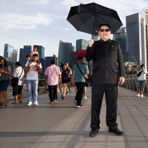 PHOTOS: When 'Kim Jong-un' posed for selfies in Singapore