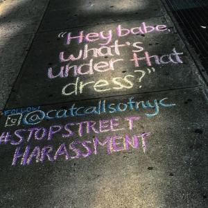 Student turns sexual harassment into street art