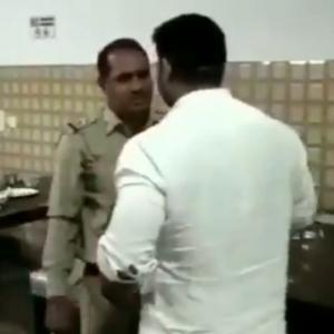 WATCH: BJP councilor thrashes police SI, arrested