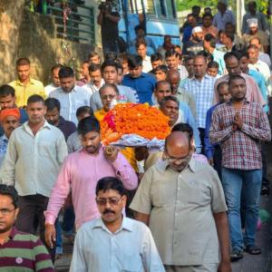 Apple executive shot dead by cops in UP, cremated