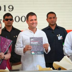 Cong releases manifesto; jobs, NYAY, farmers top focus
