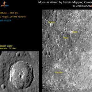 Chandrayaan-2 takes photos of craters on lunar surface