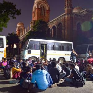 Madras varsity students continues CAA protest