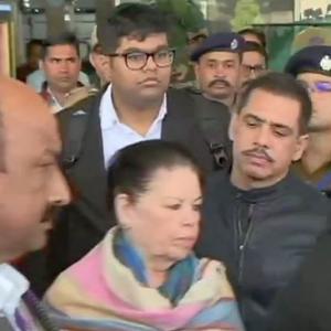 Vadra, mother appear before ED in Jaipur in Bikaner case probe