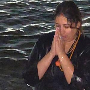 When Smriti Irani took a holy dip in Ganga to mark Kumbh
