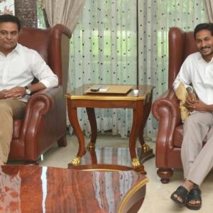 PIX: KCR's son meets Jagan Reddy to build up 3rd front