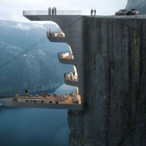 Would you live in hotel that hangs off a cliff?