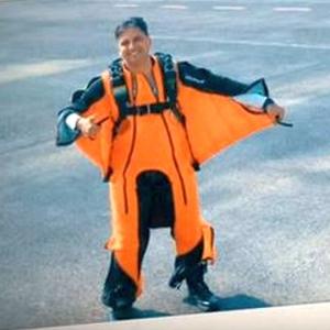 WATCH: IAF's first pilot does wingsuit skydive jump