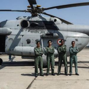 IAF's 1st all-women crew fly Mi-17 in training mission