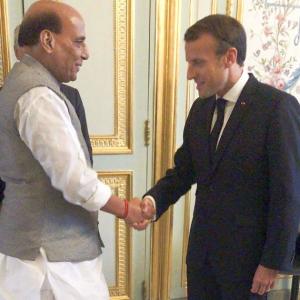 Rajnath meets Macron, discusses Indo-French ties