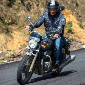 Arunachal CM goes on a bike ride to promote tourism