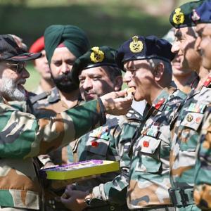 PM celebrates Diwali with troops in J-K's Rajouri