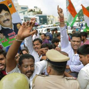 Protests erupt in Karnataka over Shivakumar's arrest
