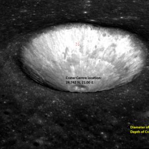 Chandrayaan-2 captures image of crater on Moon