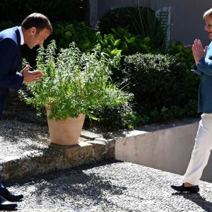 Macron, Merkel switch to Namaste in times of Covid