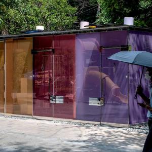 Loo with a view! Tokyo now has transparent toilets